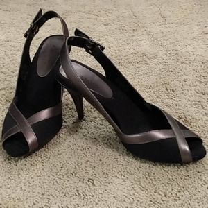 Aerosoles slingback peep toe heels